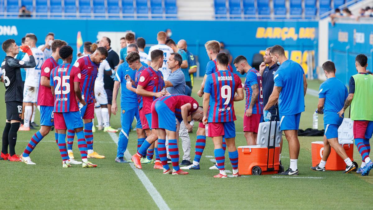 En el último partido en casa, el Barça B se dejó dos puntos ante la UE Costa Brava