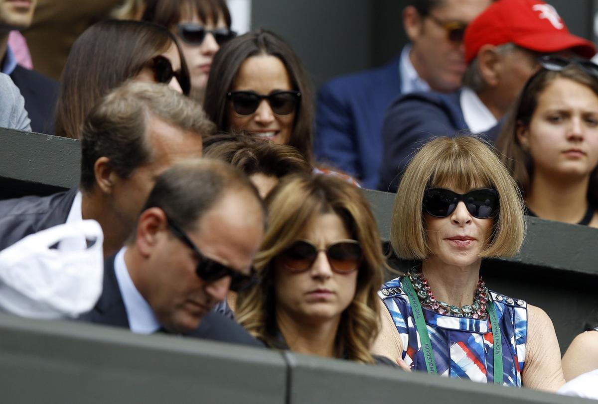 Anna Wintor en las gradas de Wimbledon