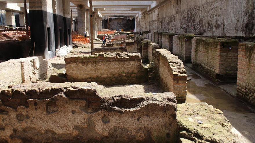 Detalle de los restos de la fortaleza.