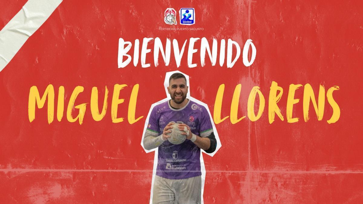 Miguel Llorens se convierte en el segundo fichaje del Fertiberia Puerto Sagunto para la temporada 2026-2027.