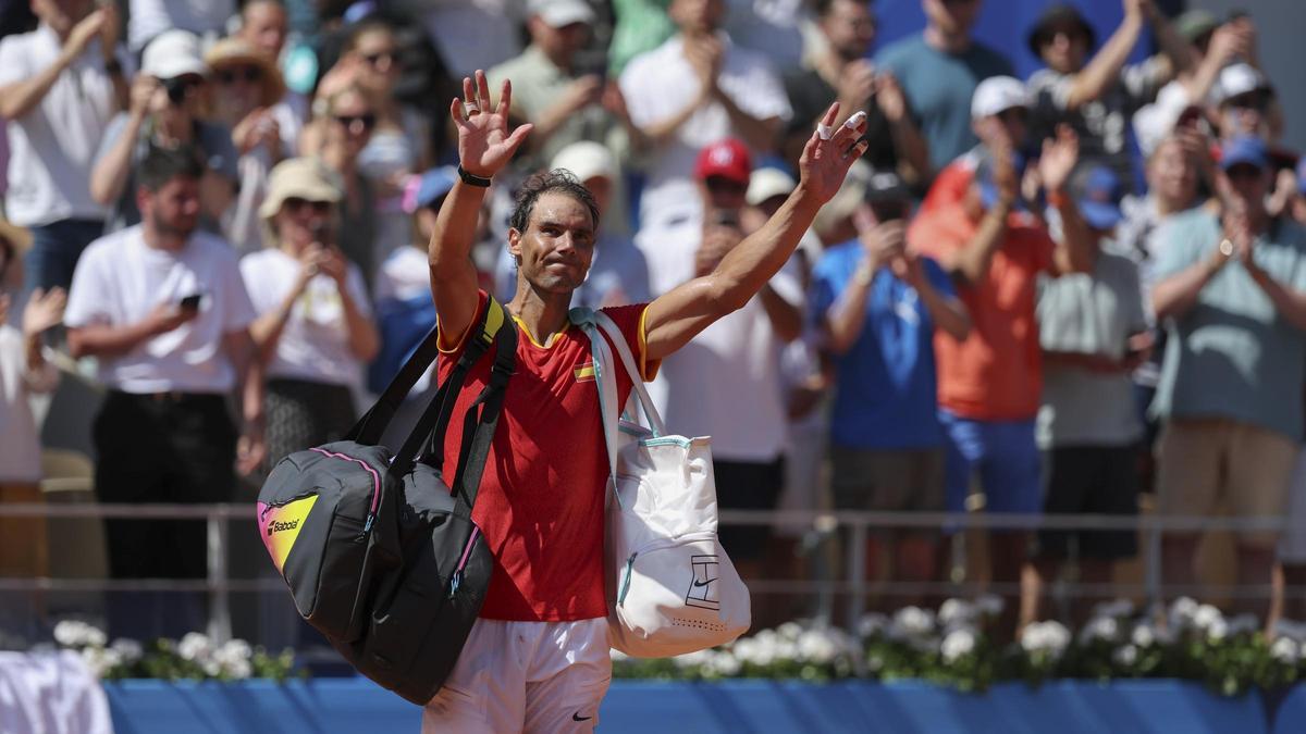 El tenista balear Rafa Nadal se despide de los Juegos de Paris 2024 en la prueba individual tras caer ante Djokovic en la segunda ronda