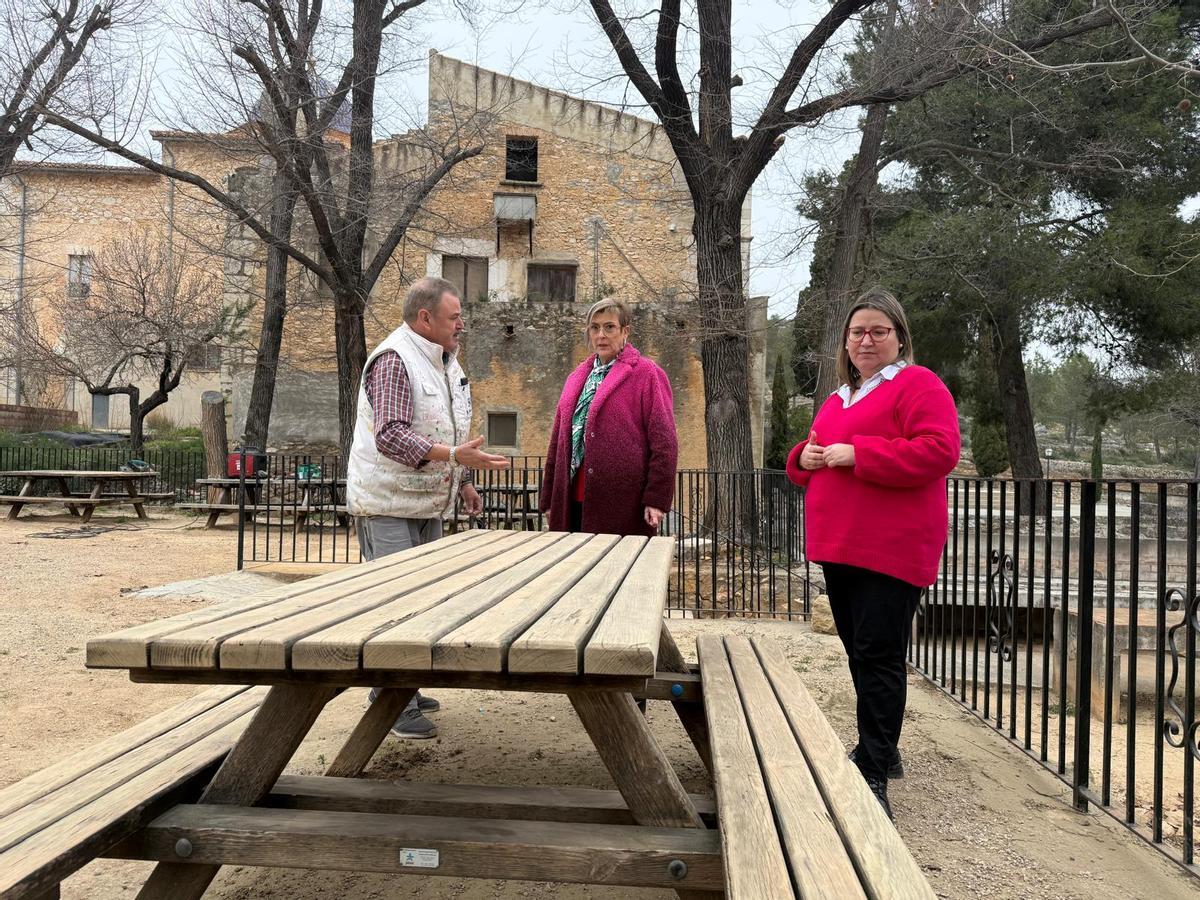 L'alcaldessa, Ernestina Borràs, va visitar els treballs al paratge.