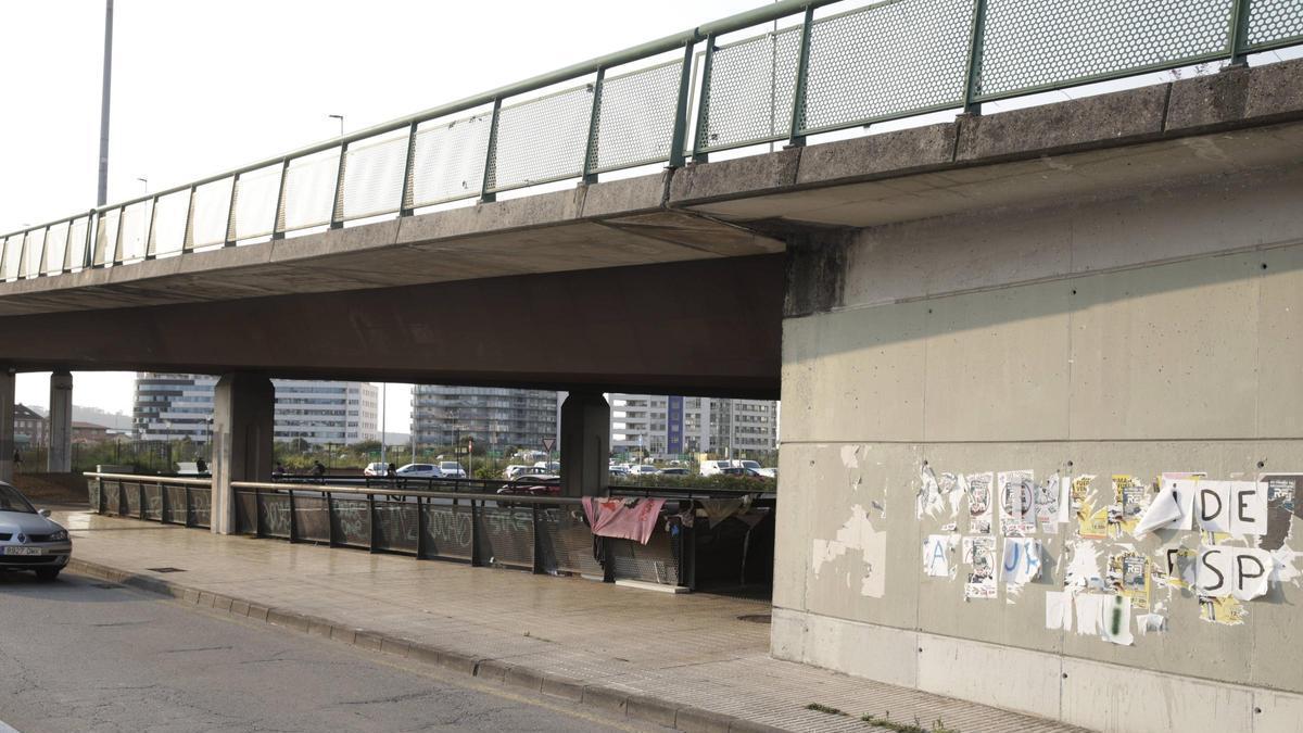 Vista del viaducto de Carlos Marx, esta tarde.