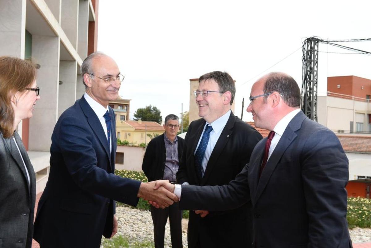 Reunión de Ximo Puig y Pedro Antonio Sánchez en Murcia