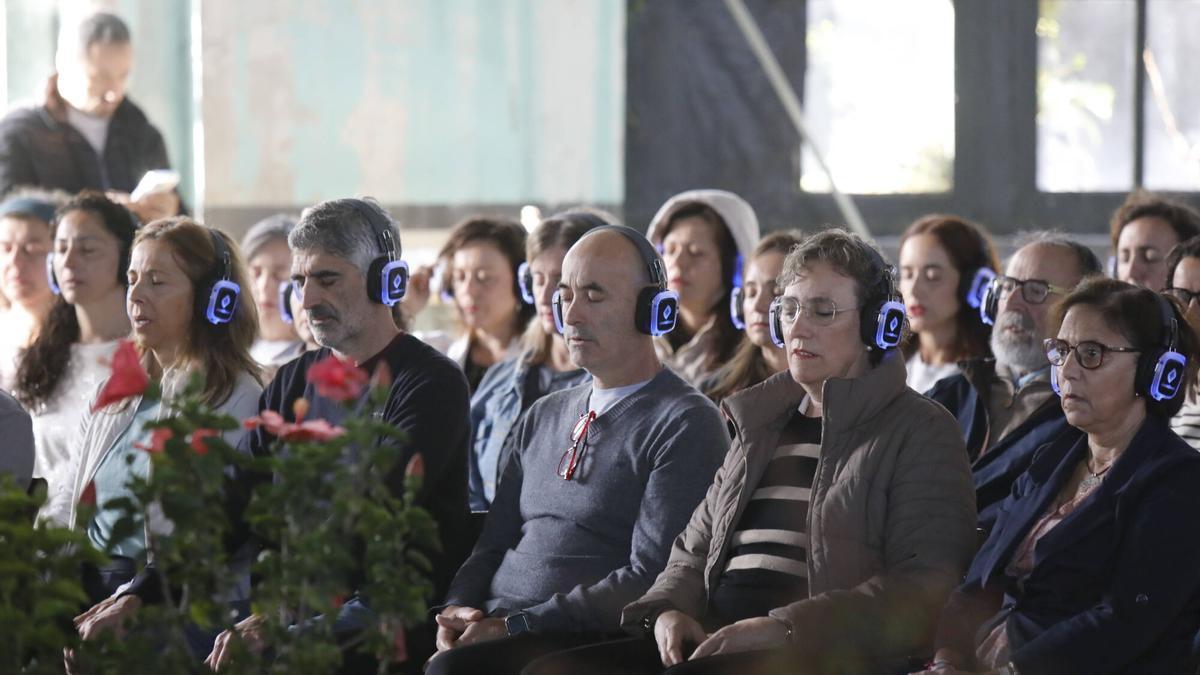 Participantes en la sesión "Aire compartido", este sábado en La Vega.