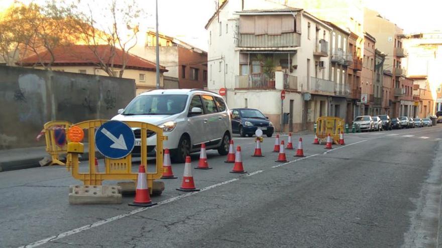 El tram afectat per l&#039;enfonsament està senyalitzat