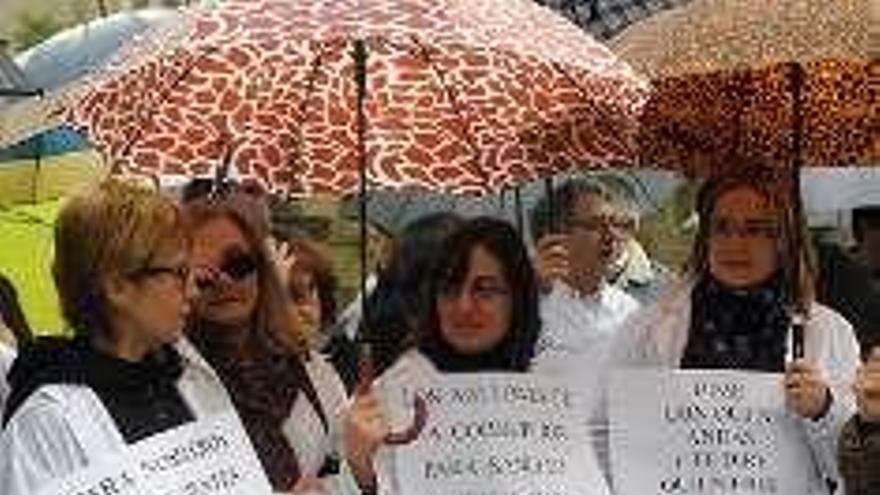 Protesta en Pontevedra. / r. v.