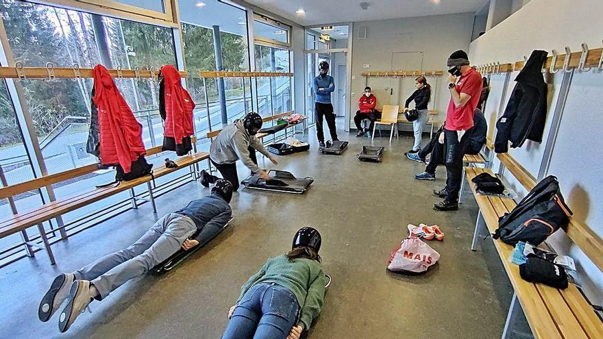 Entrenament a Innsbruck dels nous pilots a les ordres de Mirambell