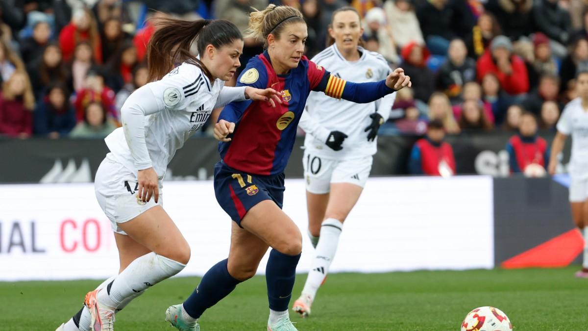 Alexia, durante el anterior clásico entre FC Barcelona y Real Madrid