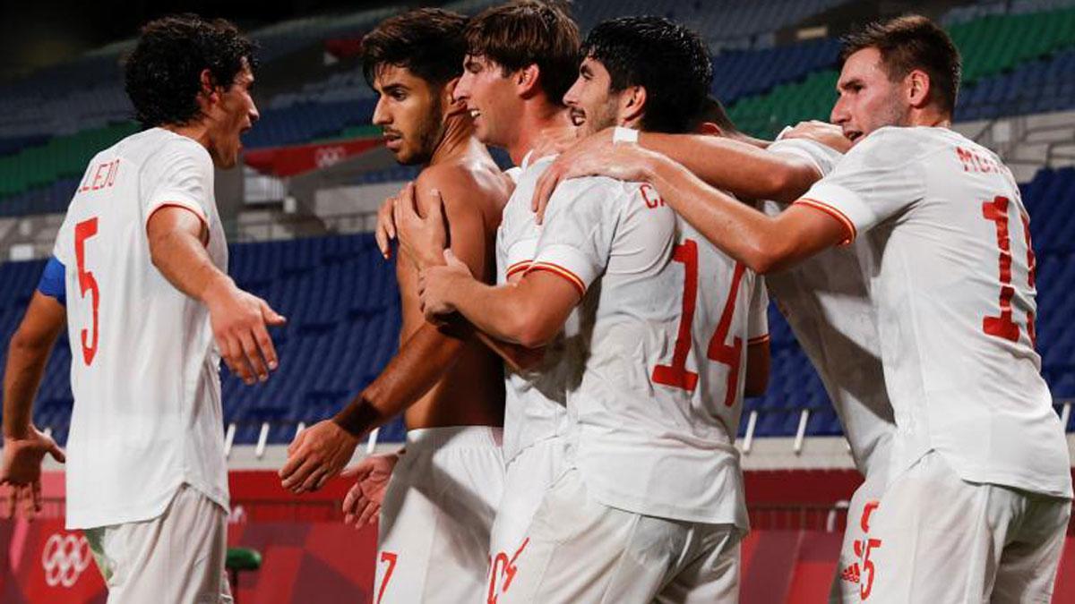 La selección olímpica celebró el pase a la final de los Juegos