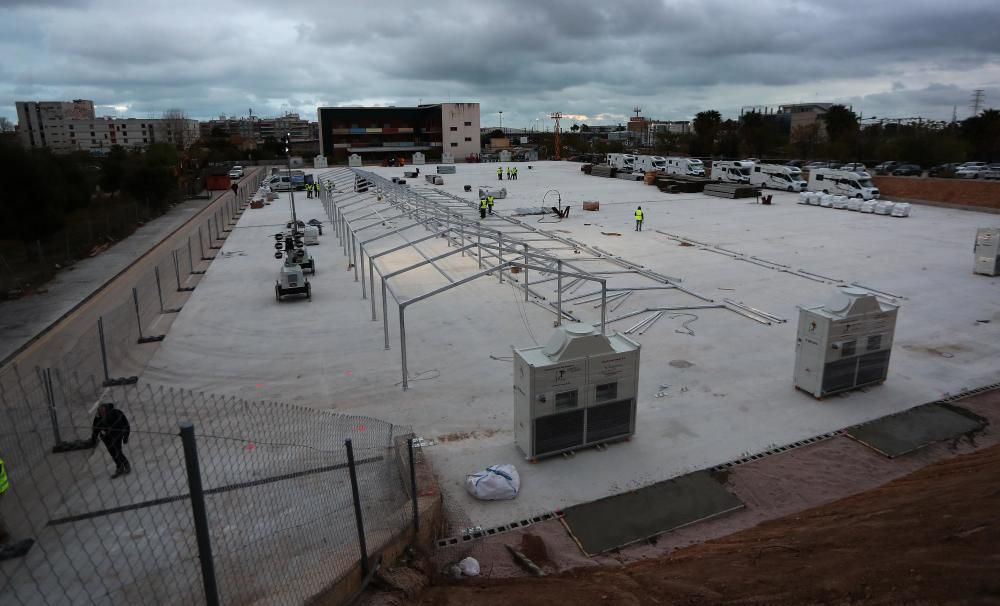 Así avanzan las obras del hospital de campaña