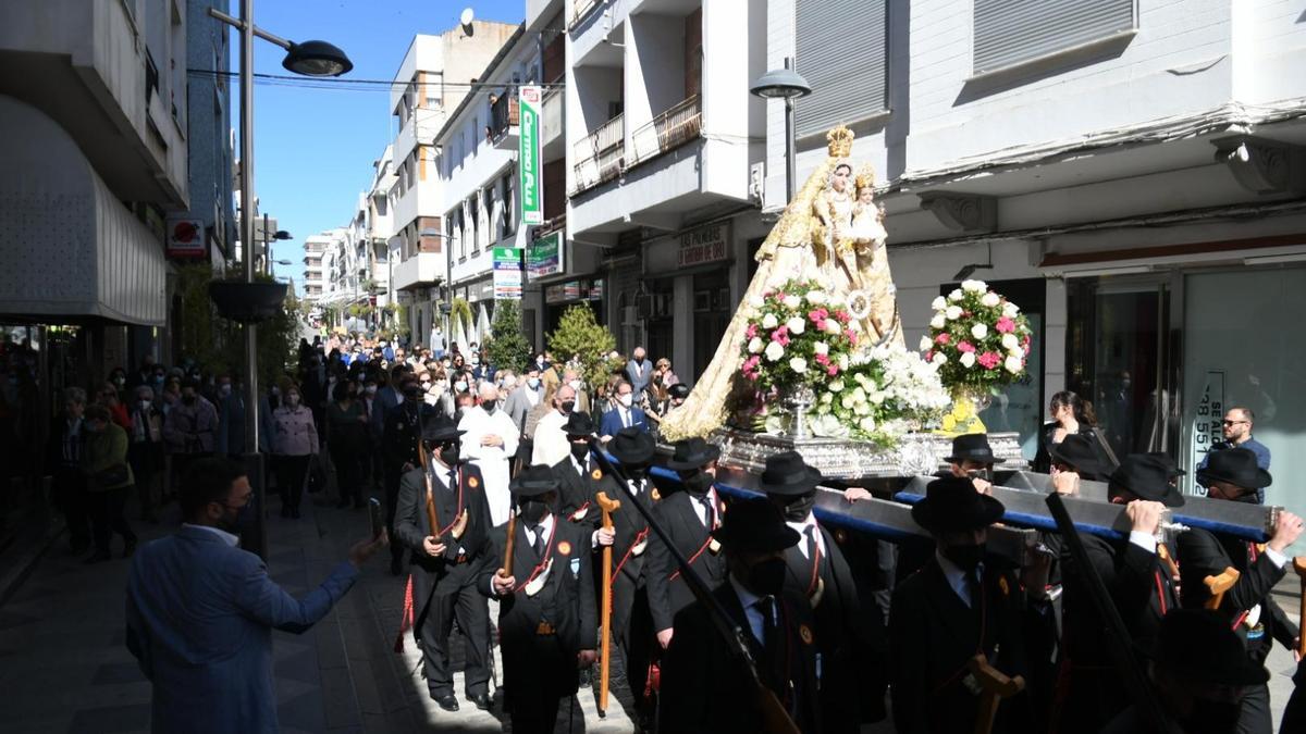 Recorrido de la Virgen de Luna por las calles de Pozoblanco.