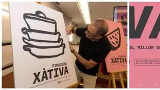 El PP denuncia que se ha eliminado la referencia a Jaume I en el cartel de la Fira de Xàtiva... cuando sí sale en los 12 diseños