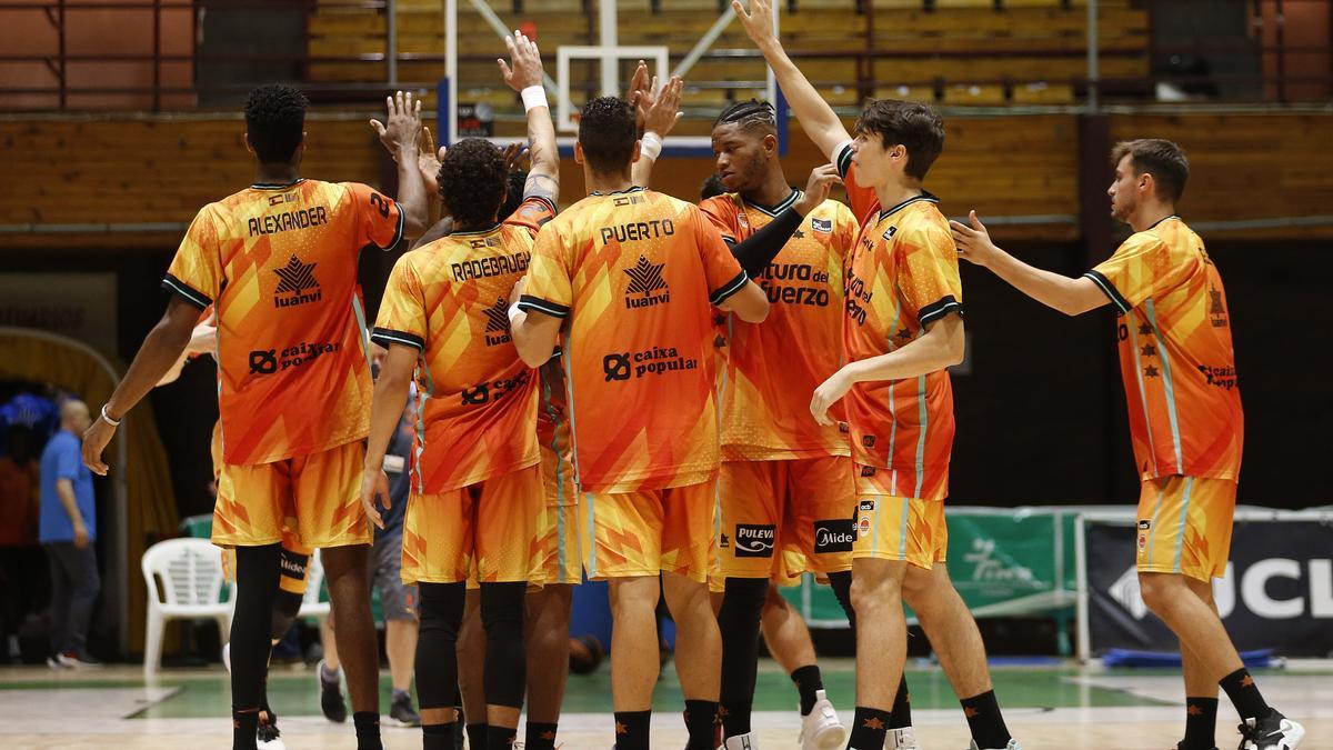 El Valencia Basket celebra la victoria