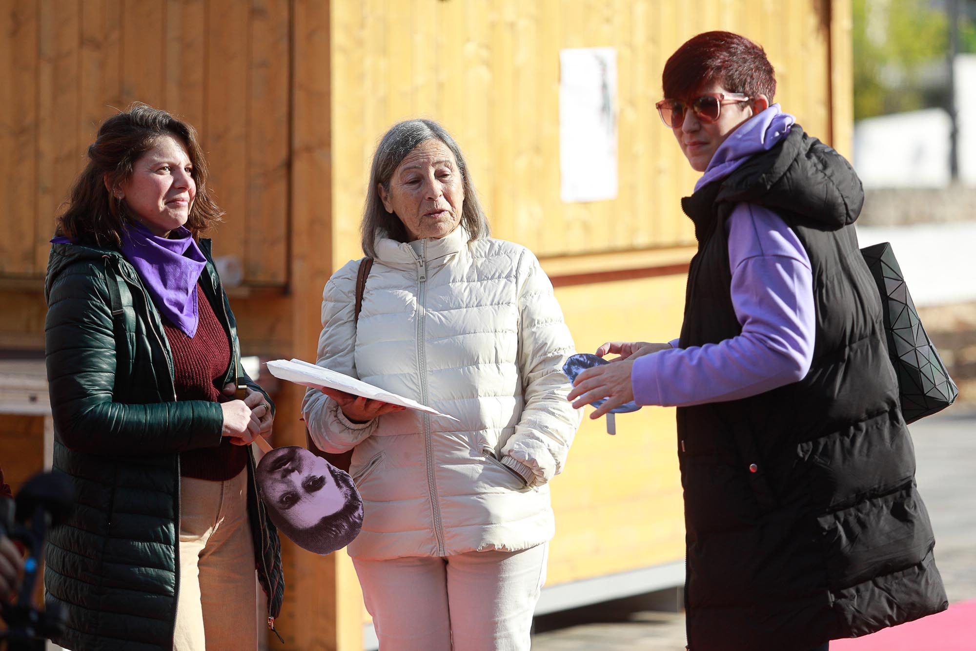 Protesta feminista a las puertas del Ayuntamiento de Sant Josep