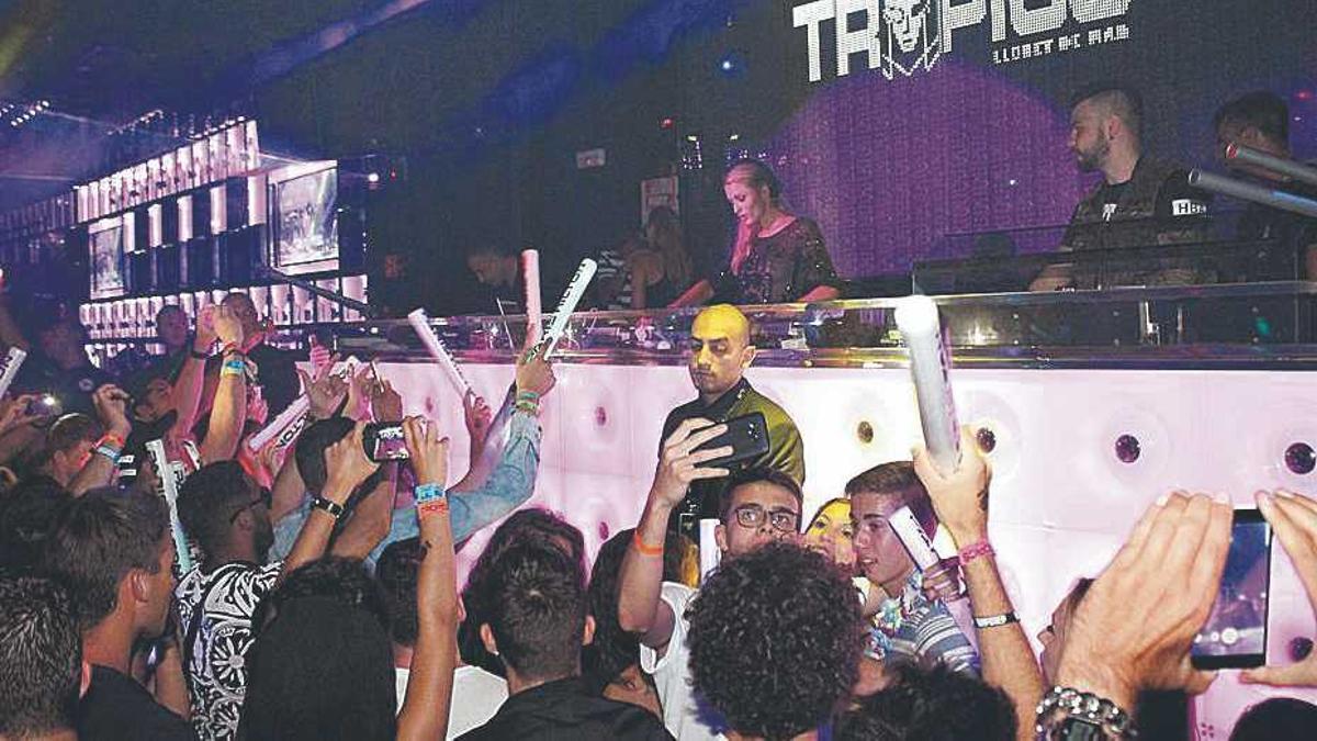 Imatge d’arxiu d’una actuació a la discoteca Tropics.