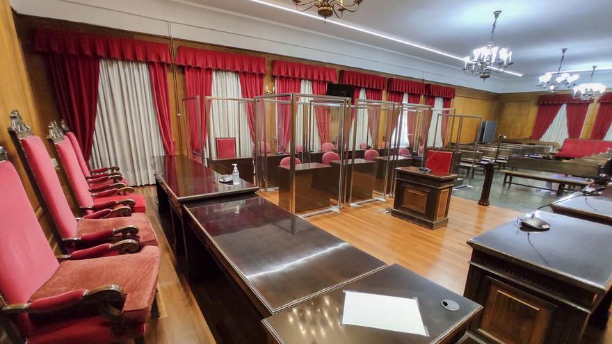 Sala de vistas de la Audiencia Provincial de Ourense.