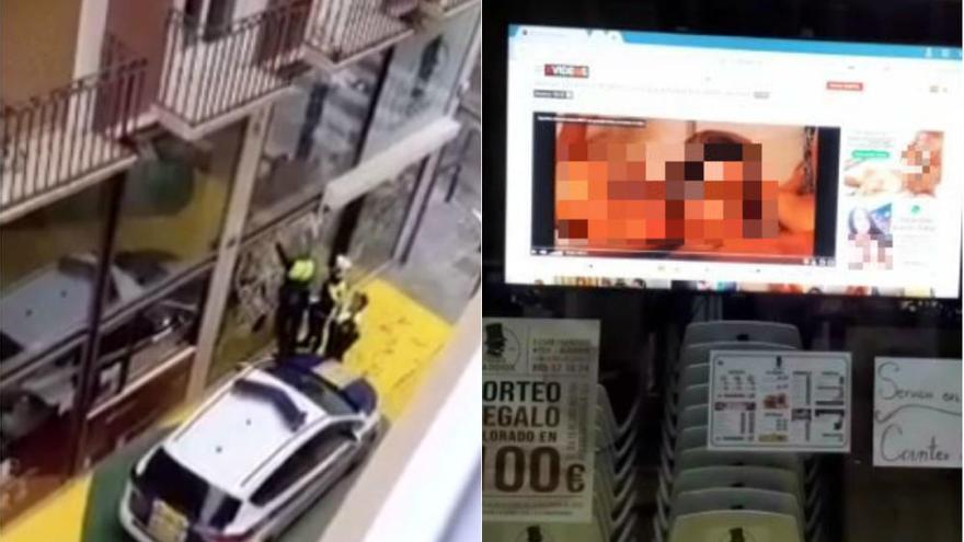 Porno televisado en una zona de paso de escolares