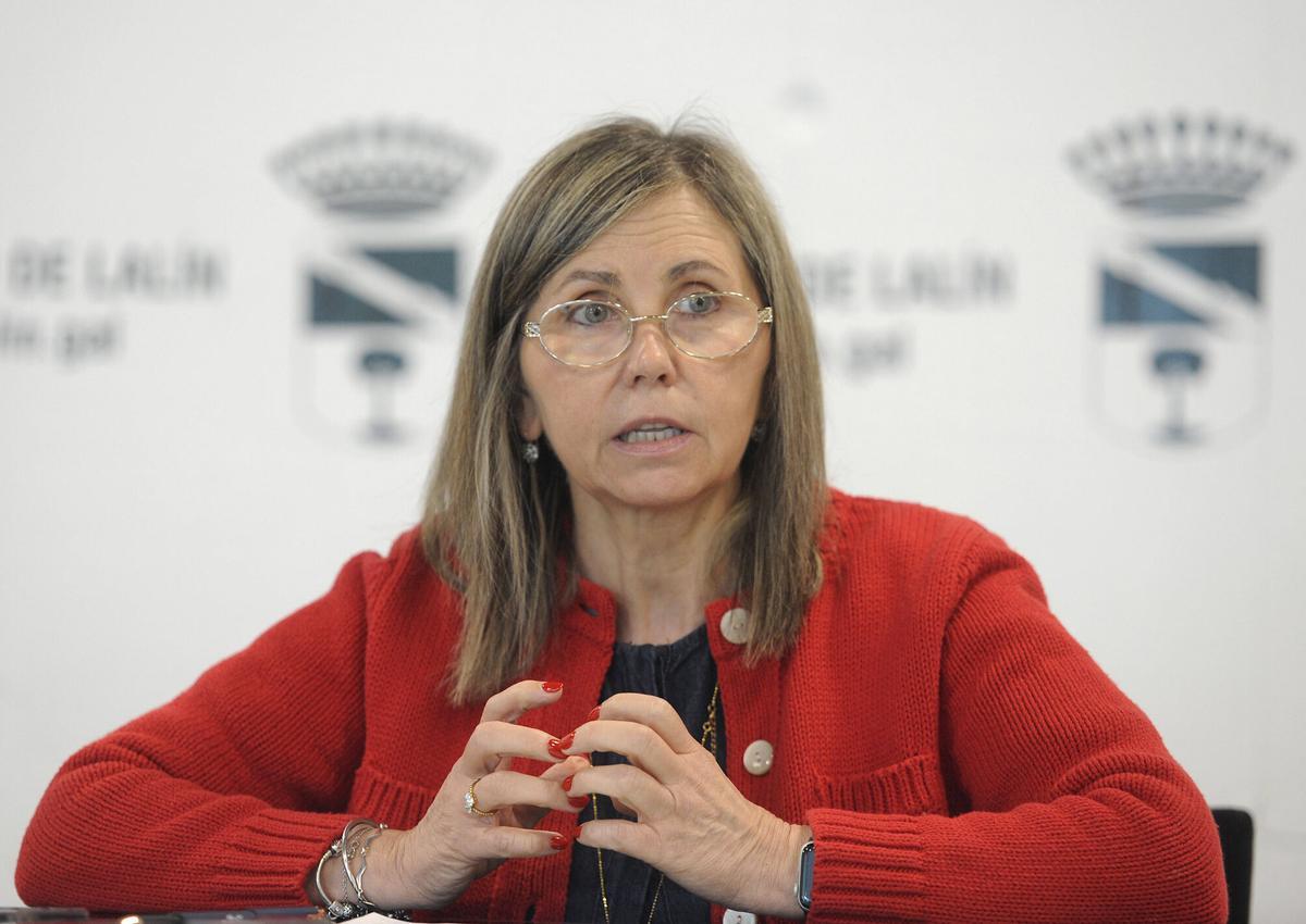 Paz Pérez, durante su comparecencia para explicar el plan.