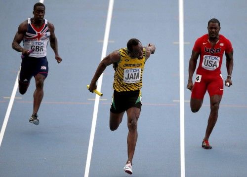 Triplete de Usain Bolt en los Mundiales de Moscú