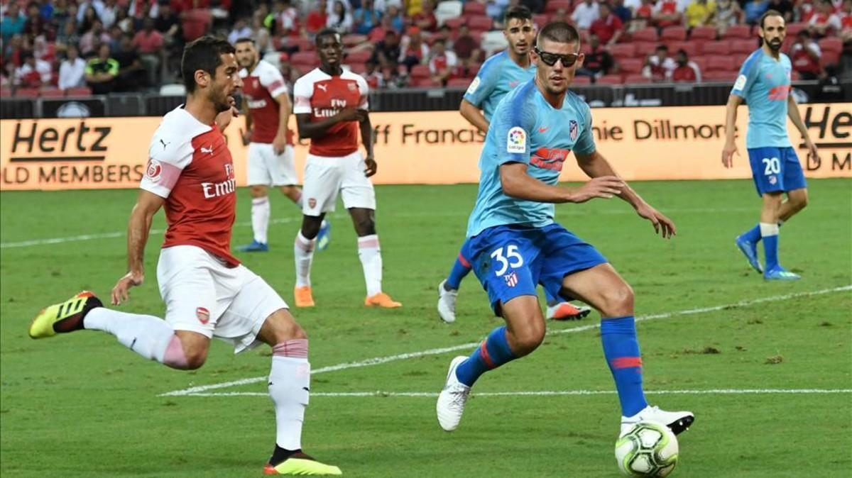 Francisco Javier Montero Rubio durante el encuentro ante el Arsenal