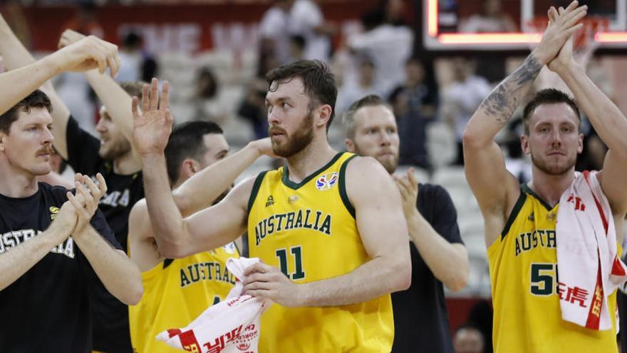 Los australianos celebran su pase a semifinales.