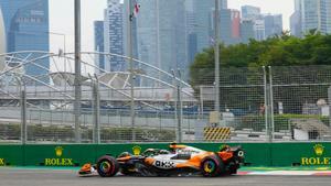 Lando Norris , el más rápido en los libres de Singapur