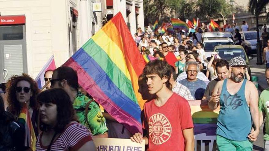 Imagen de una manifestación a favor de los derechos de gais y lesbianas.