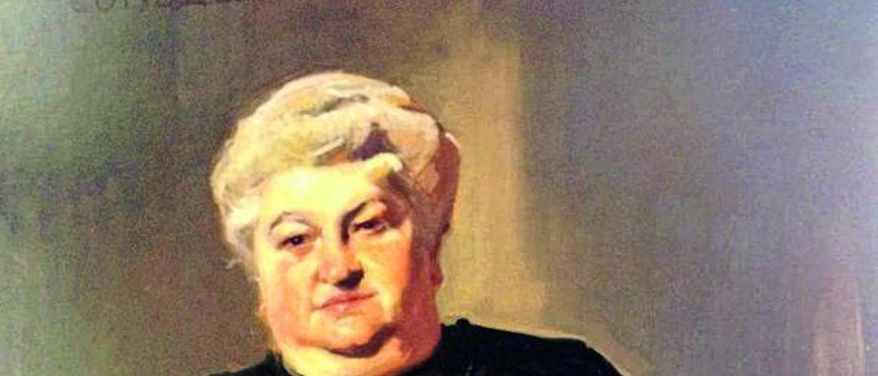 Retrato de Emilia Pardo Bazán.