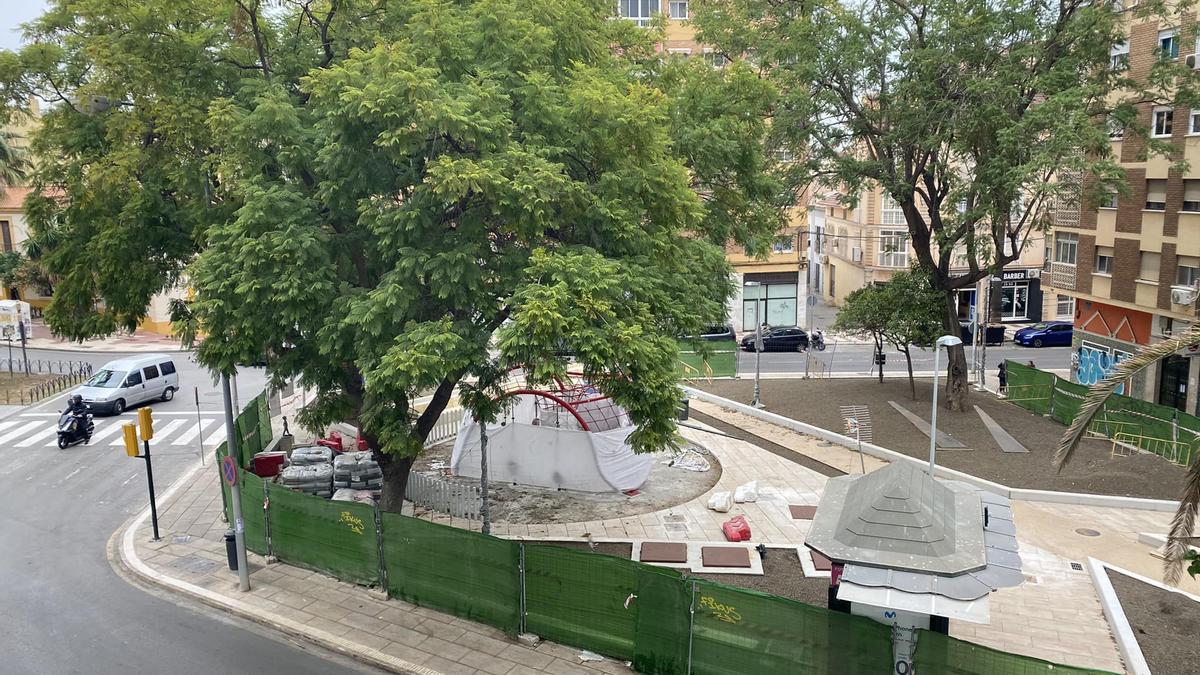 Obras de la plaza Bailén, paralizadas.