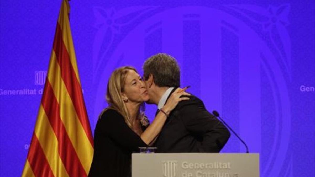 Munté y Homs, ayer, en la Generalitat.