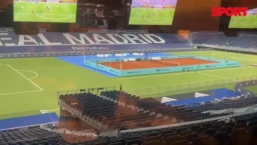 El Santiago Bernabéu se adapta al Mutua Madrid Open en solo 48 horas