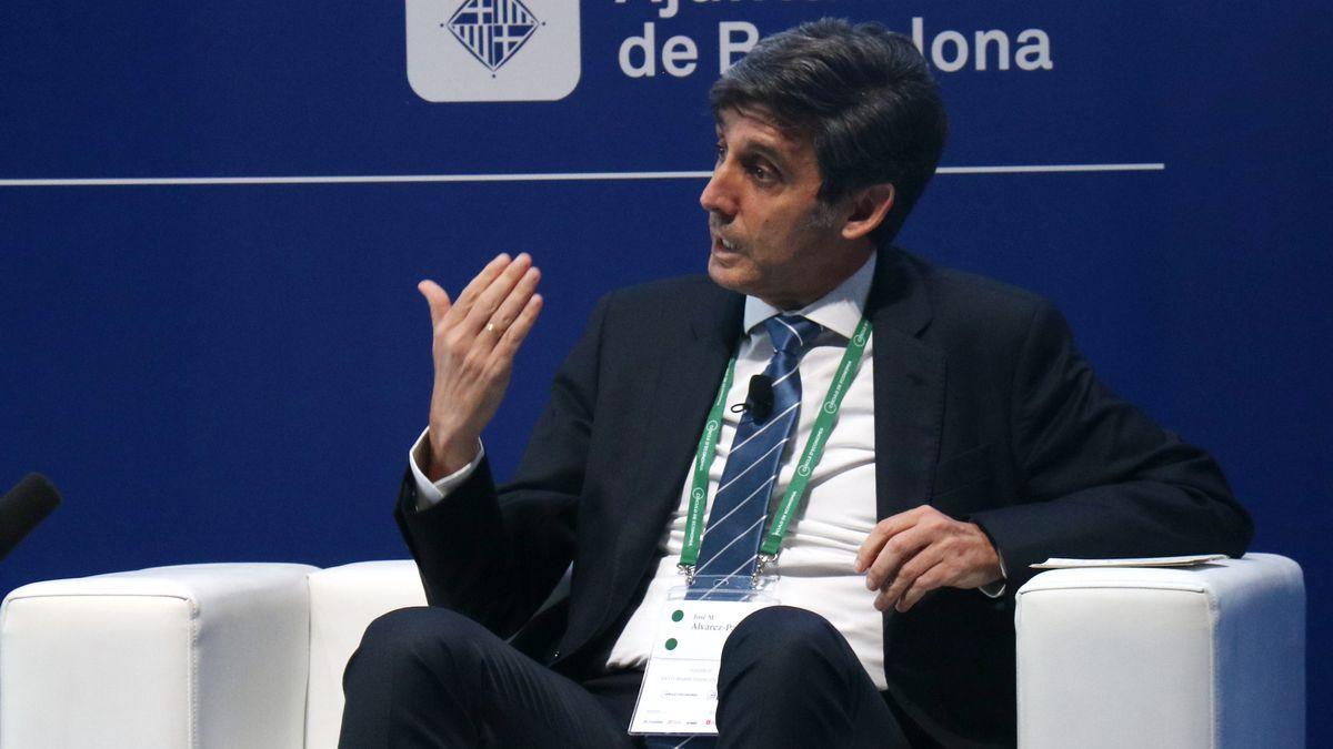 José Mª Álvarez-Pallete, president de Telefónica en una intervenció al Cercle d&#039;Economia, el 16 de juliol del 2021