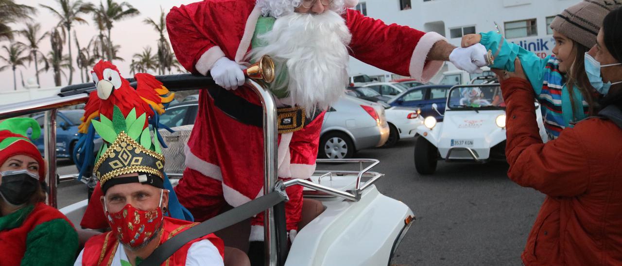 Papá Noel en el centro de Playa Blanca