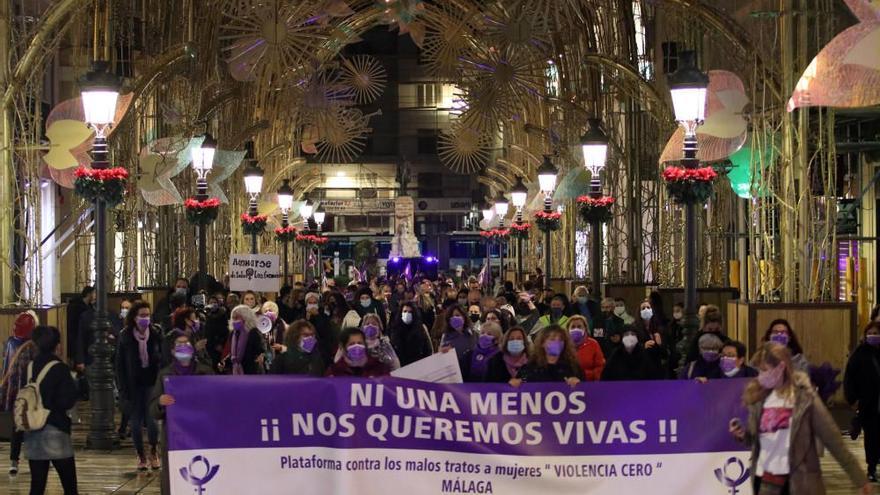 Manifestación del 25N en Málaga de 2020.