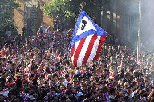 El Atlético celebra el título de Liga en Madrid