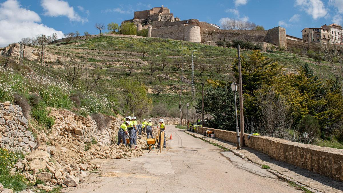 Reparación del muro del camino de Morella a la Puritat
