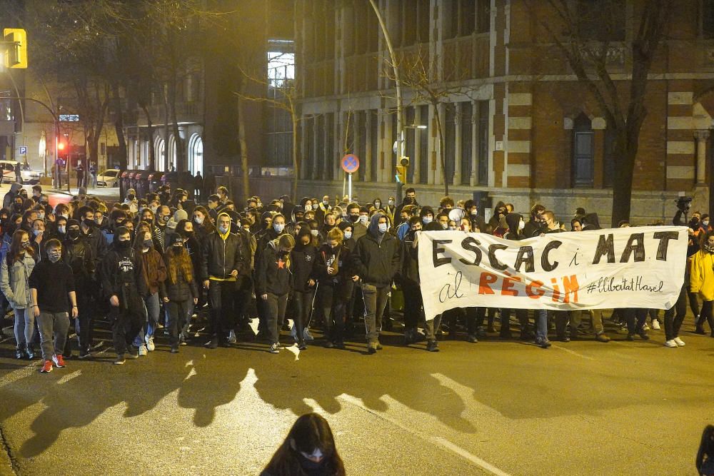 Nova manifestació per l'empresonament de Pablo Hasél a Girona