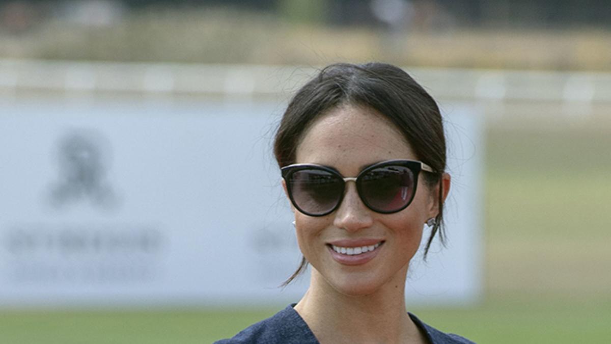 Meghan Markle a su llegada a un torneo de polo benéfico en Berkshire