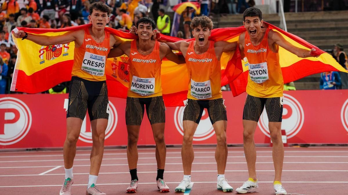 EL relevo 4x400 cerró el campeonato con una plata