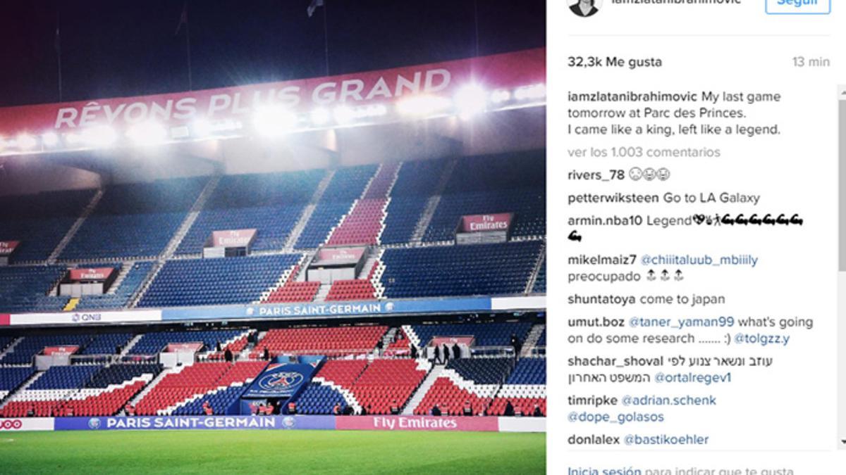 El mensaje de despedida de Ibrahimovic