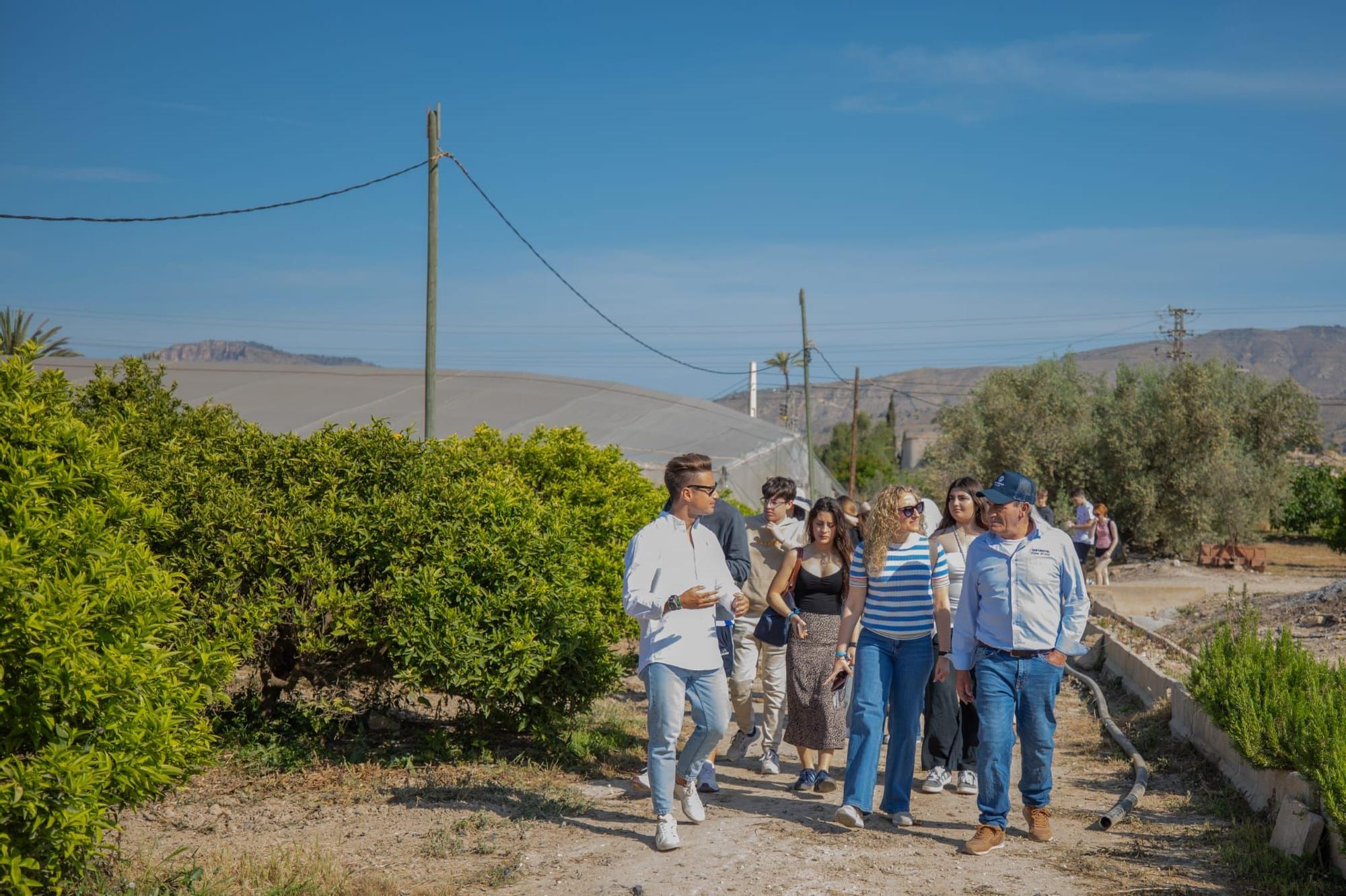 Farm to Fork: Estudiantes de España y Eslovenia visitan la finca agrícola de Hoteles Servigroup en Villajoyosa