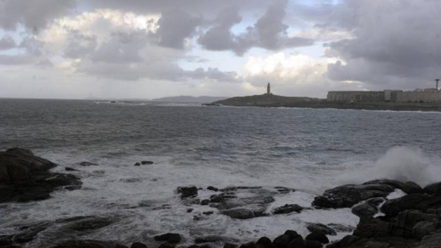 Lluvia y frío en A Coruña