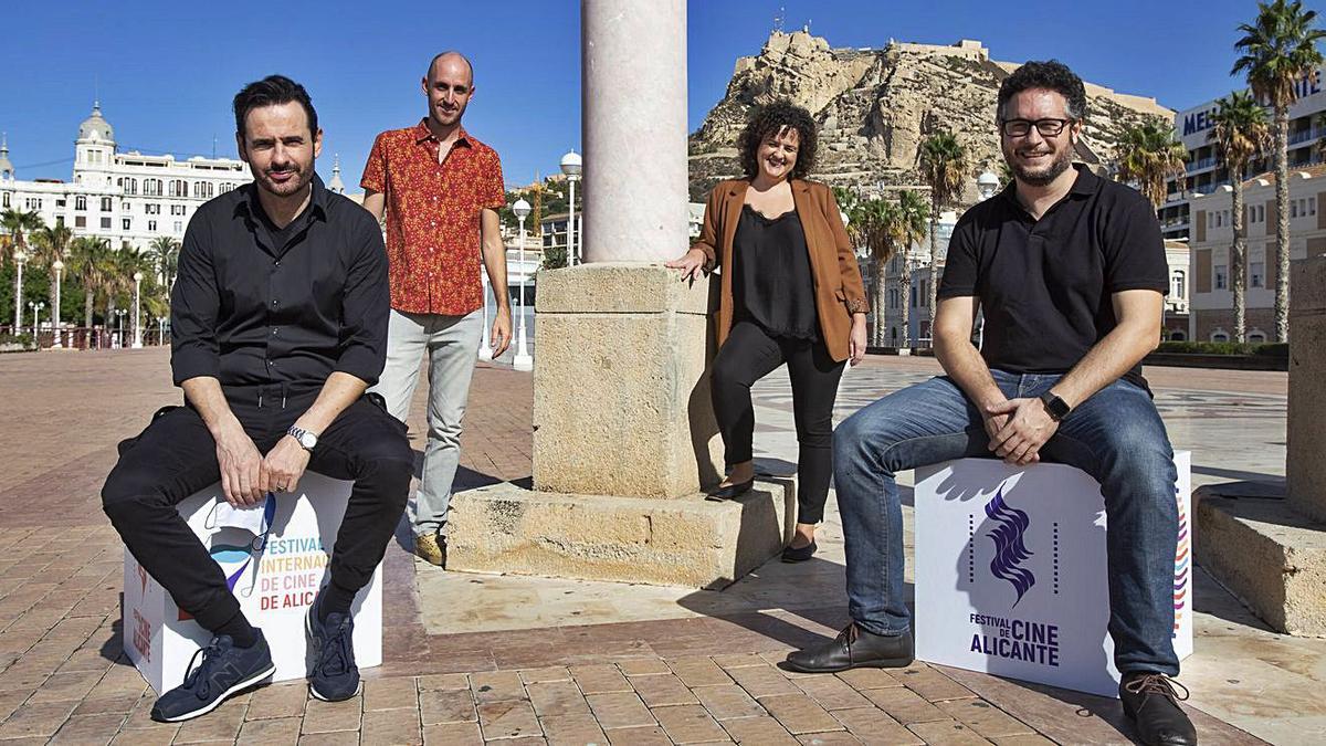 Luis Miguel Seguí, Suso Imbernón, María Mínguez y Juan josé Moscardó, ayer en Alicante.