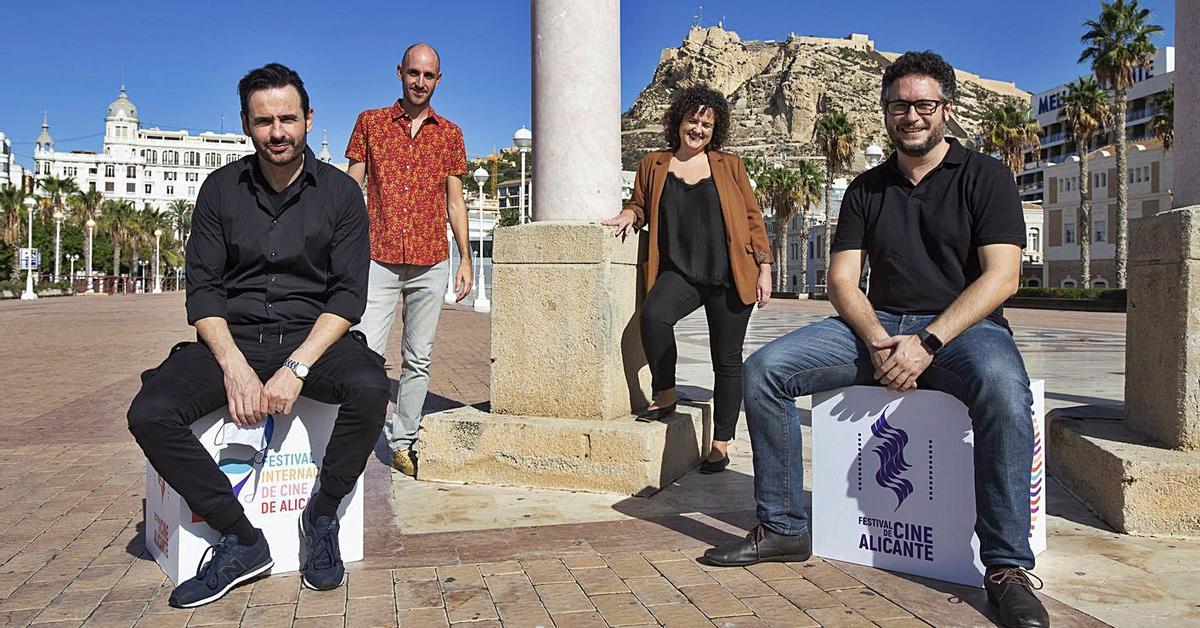 Luis Miguel Seguí, Suso Imbernón, María Mínguez y Juan josé Moscardó, ayer en Alicante.