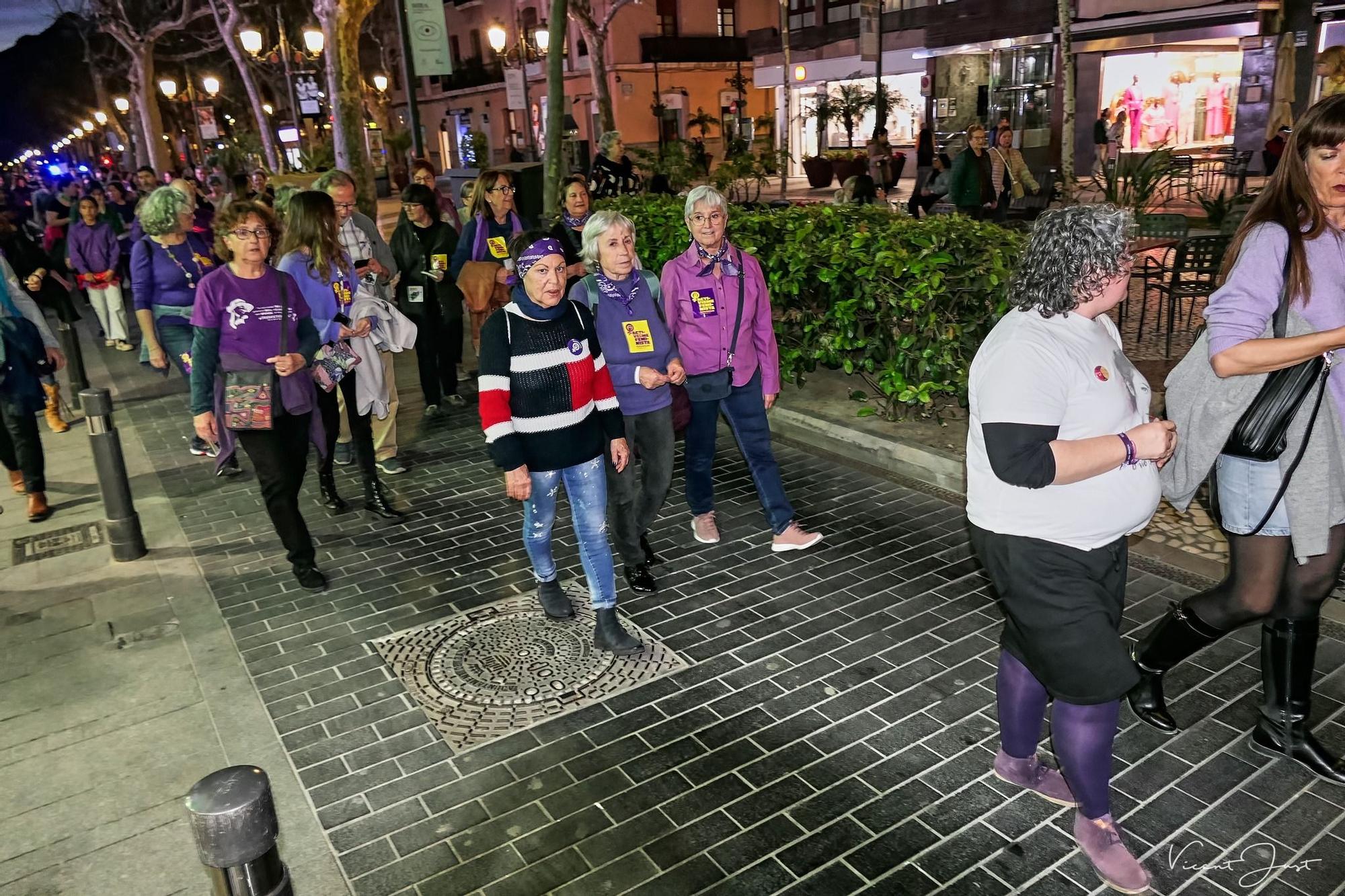 La manifestación feminista del 8M en Gandia