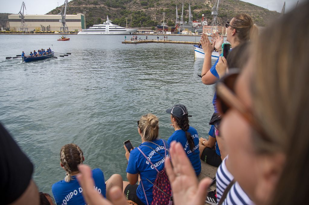 Los cartagineses ganan la regata marítima