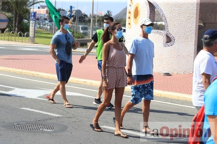 Protesta de policías en La Manga