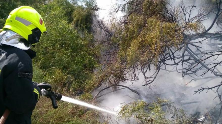 Sofocan un fuego detrás de Casa Mediterráneo