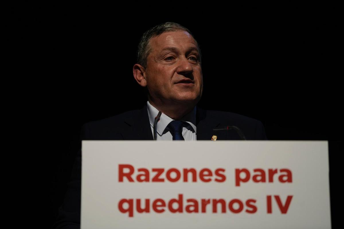 Javier Faúndez, en el evento &quot;Razones para quedarnos&quot;